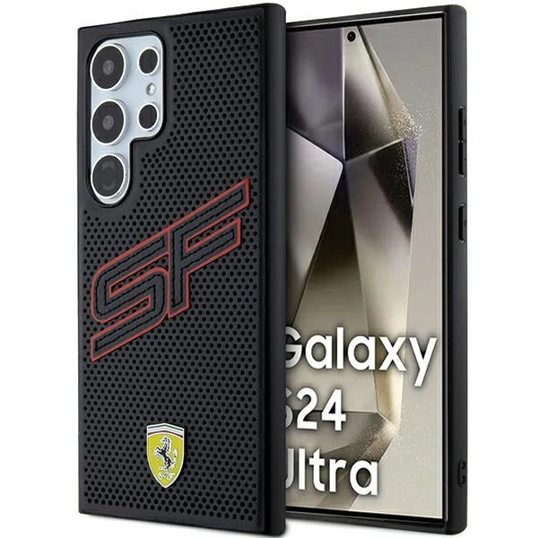 Ferrari Big SF perforeret kuffert til Samsung Galaxy S24 Ultra - sort