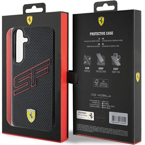 Ferrari Big SF Perforeret kuffert til Samsung Galaxy S24 - sort