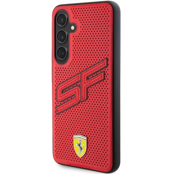 Ferrari Big SF Perforeret kuffert til Samsung Galaxy S24 - rød