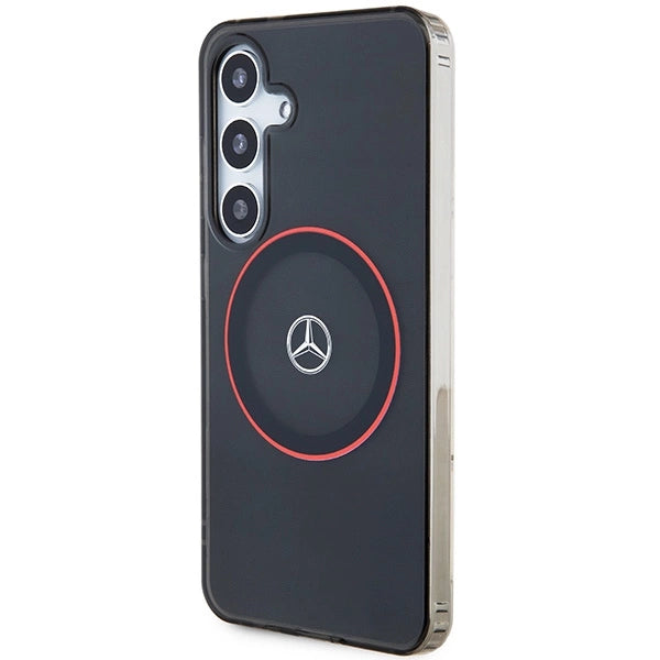 Mercedes Double Layer W Red MagSafe-fodral til Samsung Galaxy S24 - sort