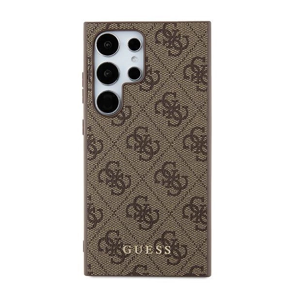 Guess 4G Metal Gold Logo-kasse til Samsung Galaxy S24 Ultra - brun
