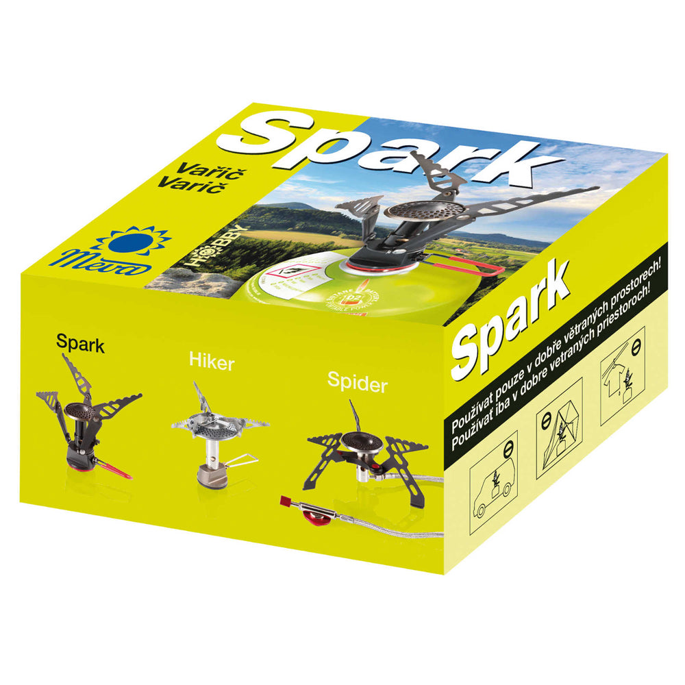 Den letteste turist komfur til gas patroner (ventil eller tråd) SPARK 80gram 2.6kW