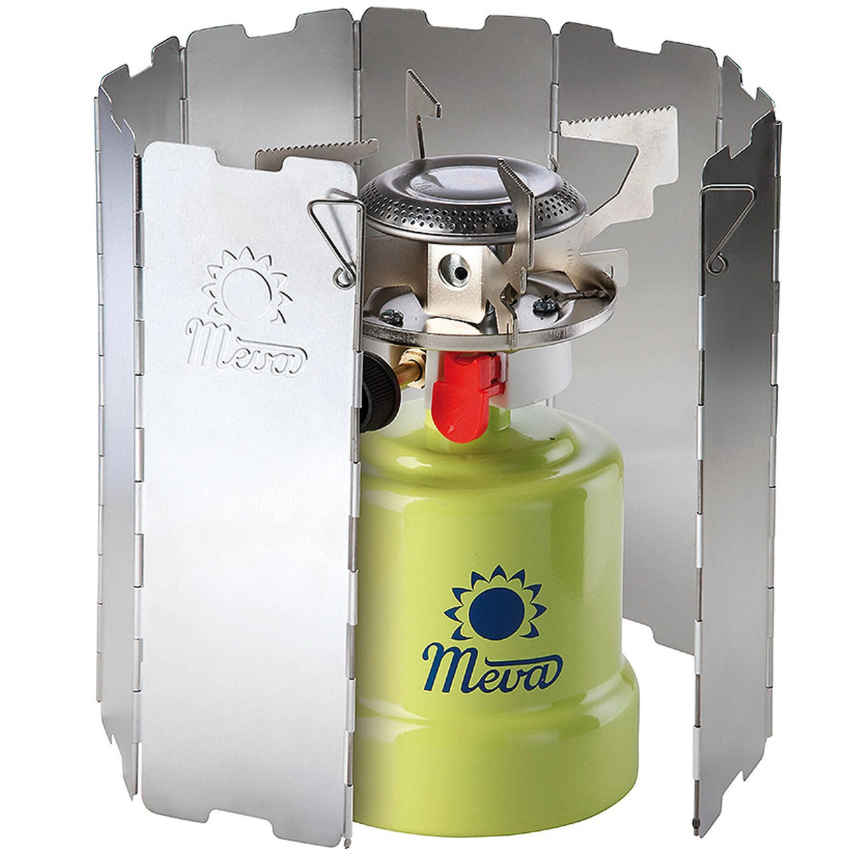 Vindskærm til campingovnbrænder - sølv