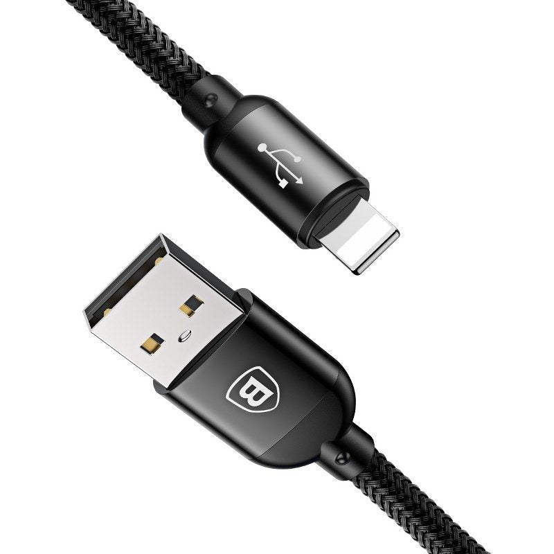 Baseus 3in1 Kabel USB-C / Lightning / Micro 3,5A 0,3m (Sort)