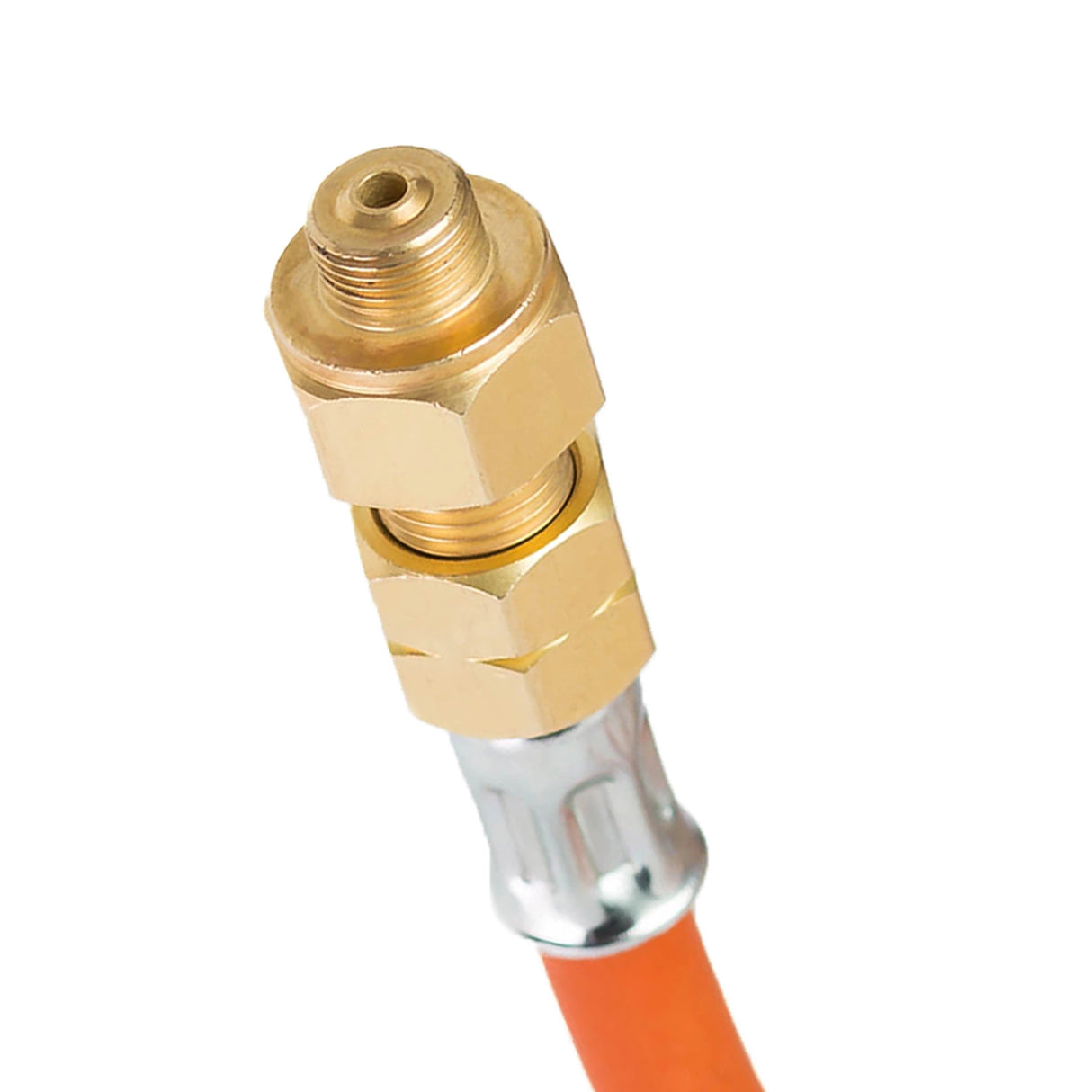 Reduktionsforbindelse til en turistgasflaske G 3/8" L - 7/16" slange 1,5 m