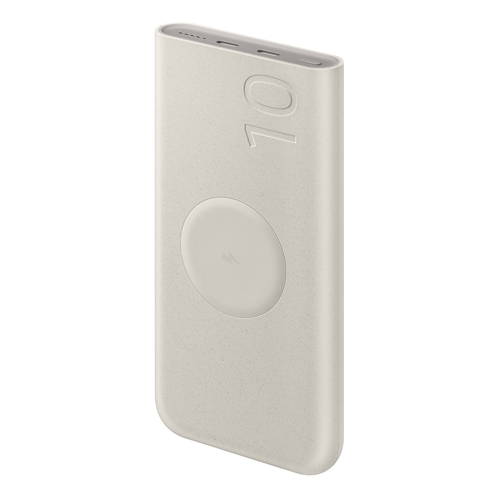 Powerbank Samsung EB-U2510XUEGEU induktiv 10000 mAh 2x USB-C 25W SFC - beige