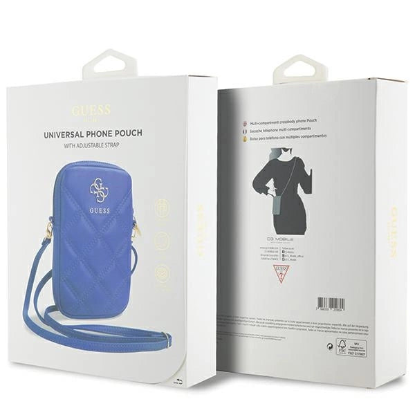 Guess Zip Quilted 4G taske - blå