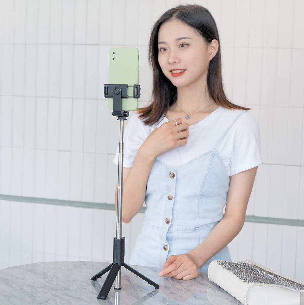 Selfie stick WRY1S telescopic tripod 0.7m for phone - black