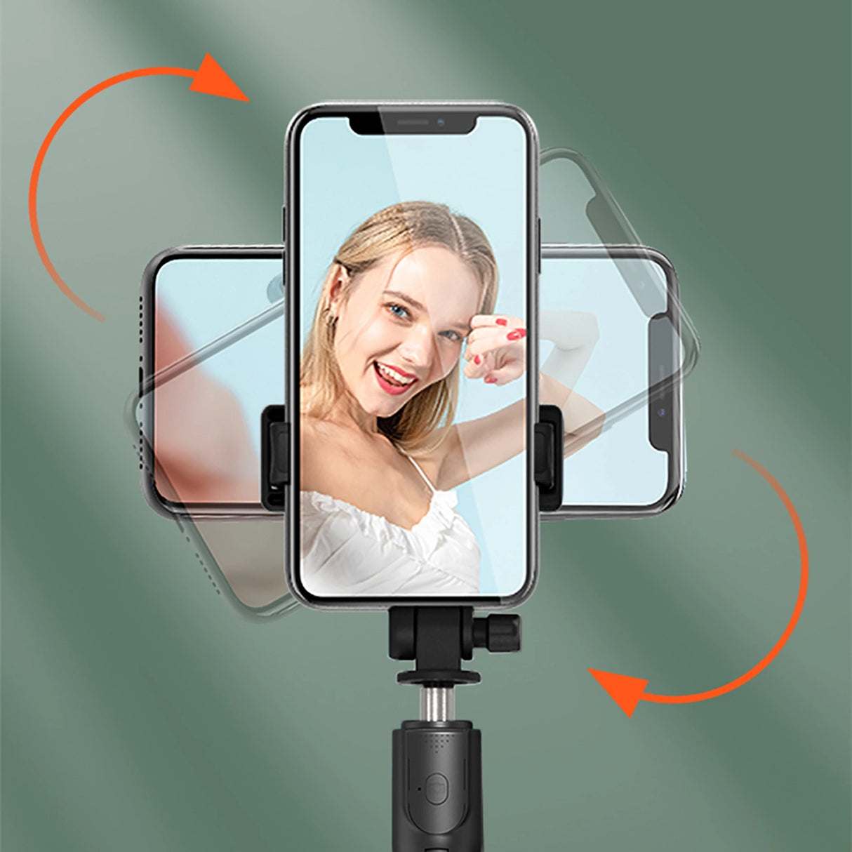 Selfie stick WRY1S teleskopisk stativ 0,7m til telefon - sort