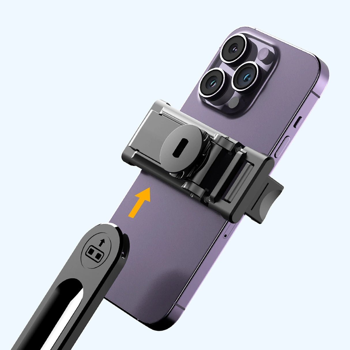 Selfie stick WC1Y3S teleskopisk stativ 1,3 m med telefonholder - sort