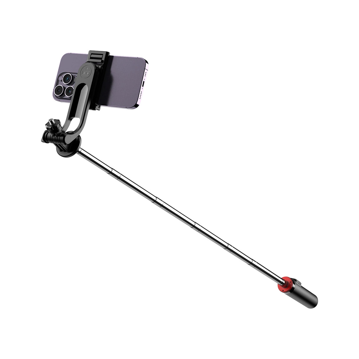 Selfie stick WC1Y3S teleskopisk stativ 1,3 m med telefonholder - sort