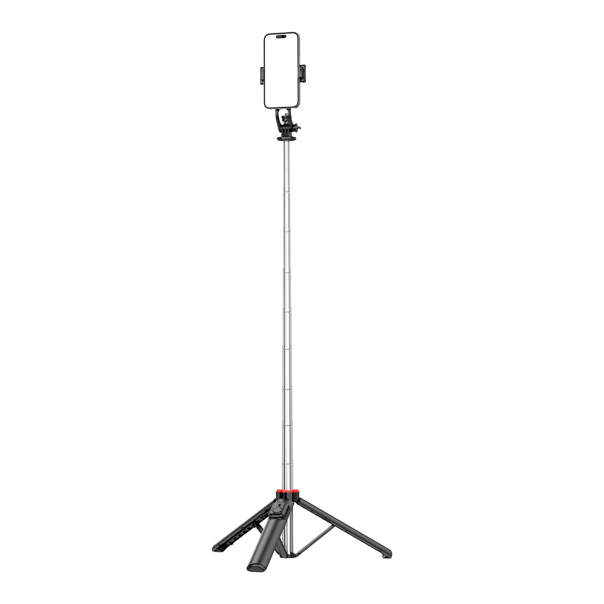 Selfie stick WC1Y3S teleskopisk stativ 1,3 m med telefonholder - sort