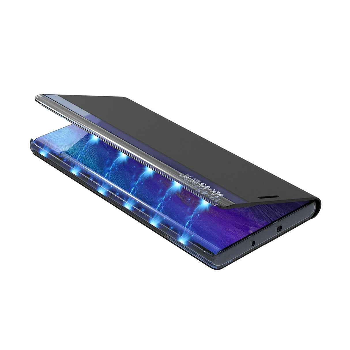 Ny Sleep View Case med flap og stand til Samsung Galaxy A55 - blå