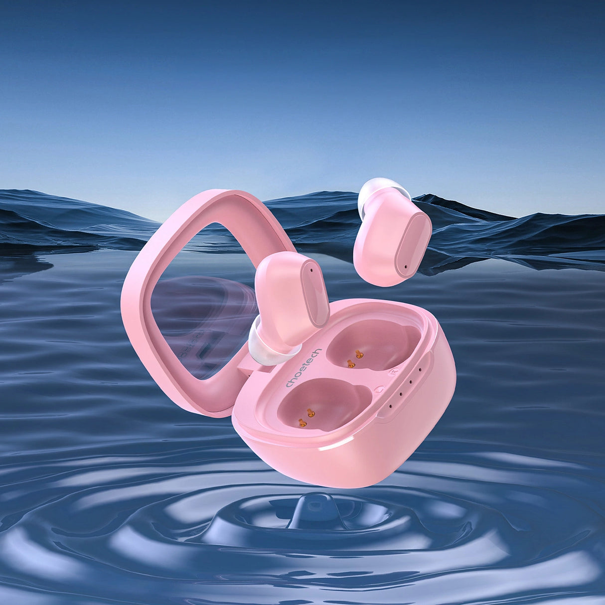 Choetech MEMS trådløse TWS Bluetooth 5.3 hovedtelefoner - lyserød