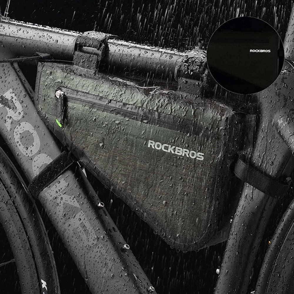 Rockbros AS-017 bicycle frame bag 5 l - dark green