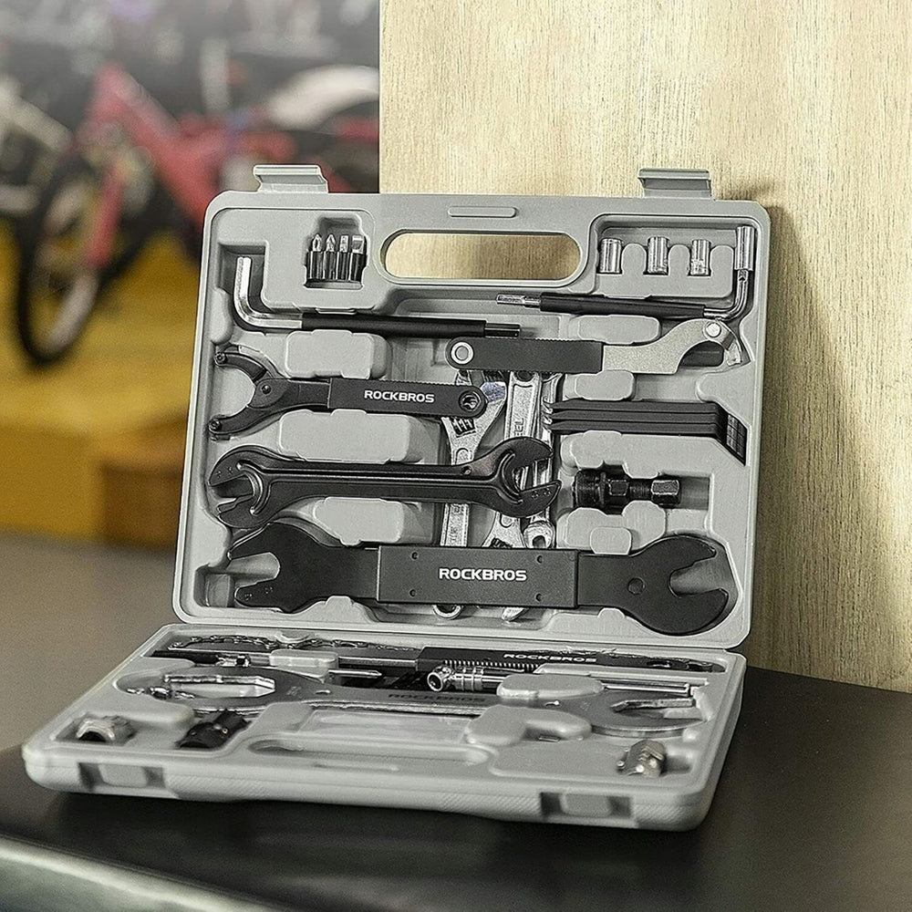Rockbros 43210810001 cykelreparationssæt - grå