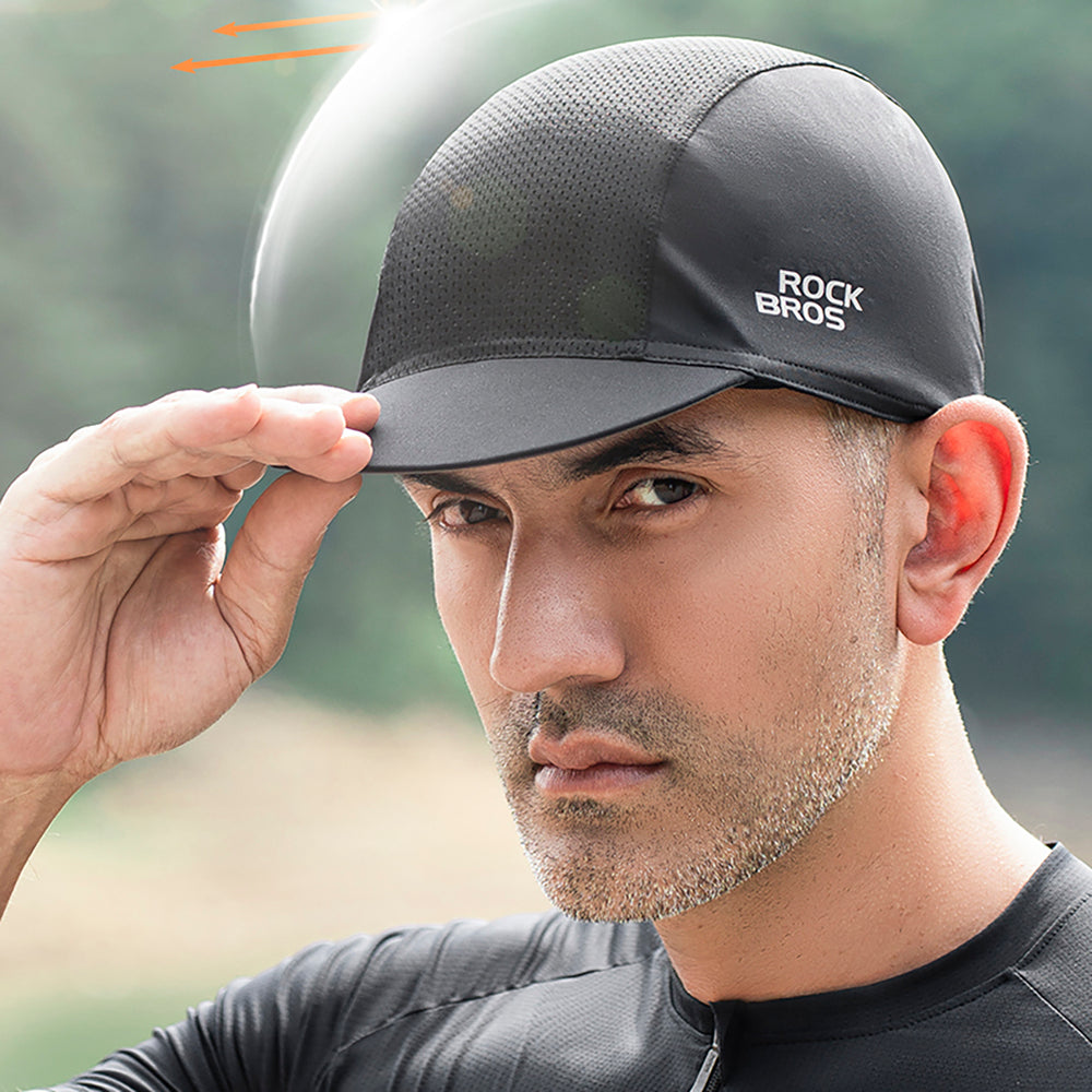 Rockbros 18230005001 cycling cap with peak - black