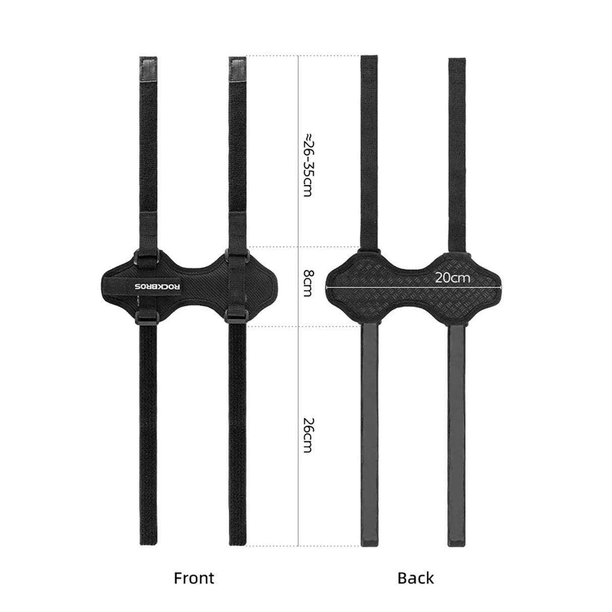 Rockbros 50210064001 Velcro Bike Strap for Bluetooth Speaker or Water Bottle - Black