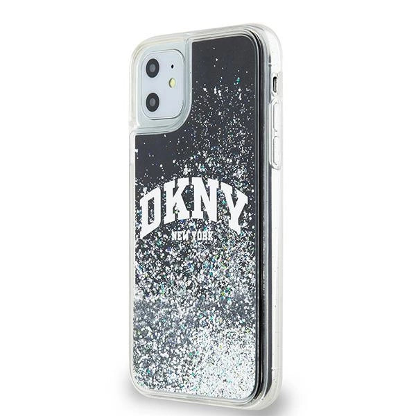 DKNY Liquid Glitter Big Logo-foder for iPhone 11 / Xr - sort