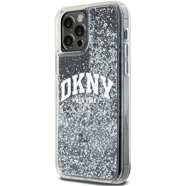 DKNY Liquid Glitter Big Logo iPhone 12 Pro/12 Case - sort