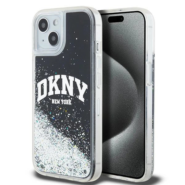 DKNY Liquid Glitter Big Logo iPhone 14/15/13 Case - sort