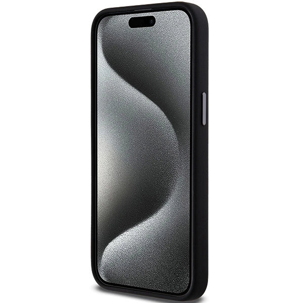DKNY Liquid Silicone Metal Logo iPhone 15 Pro Case - sort