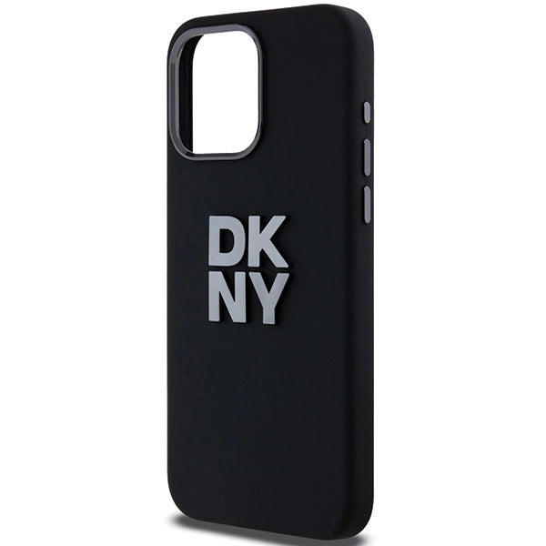 DKNY Liquid Silicone Metal Logo iPhone 15 Pro Case - sort