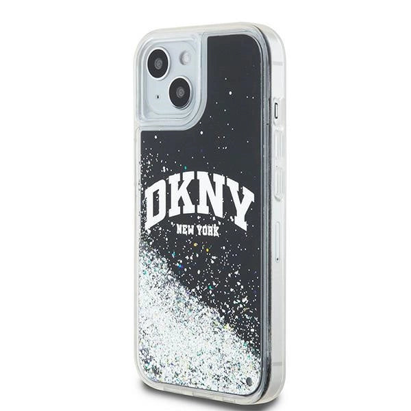 DKNY Liquid Glitter Big Logo iPhone 15 Plus / 14 Plus Case - sort