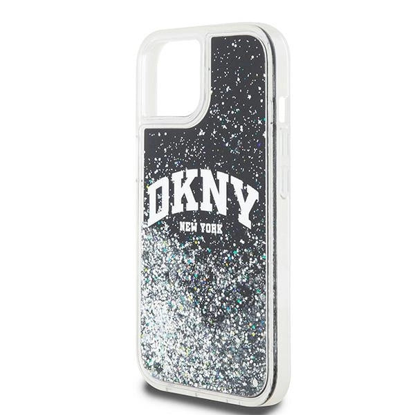 DKNY Liquid Glitter Big Logo iPhone 15 Plus / 14 Plus Case - sort