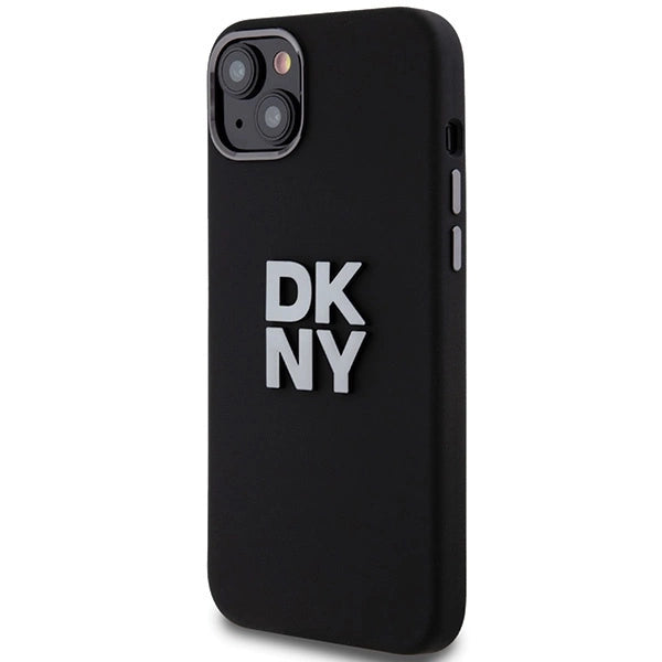 DKNY Liquid Silicone Metal Logo Case til iPhone 15 Plus / 14 Plus - sort