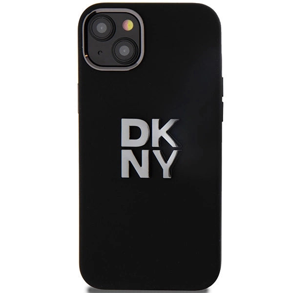 DKNY Liquid Silicone Metal Logo Case til iPhone 15 Plus / 14 Plus - sort