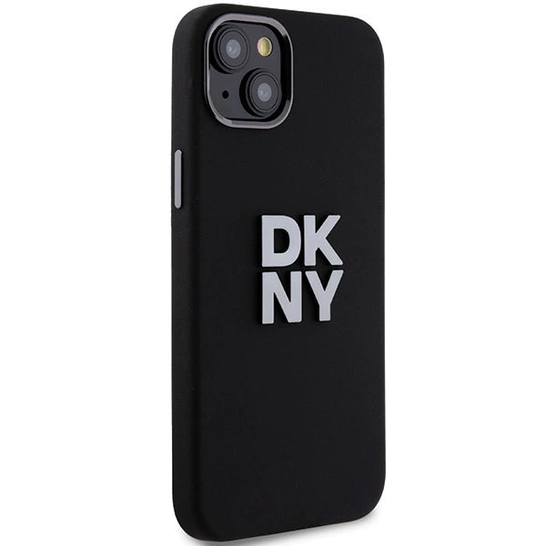 DKNY Liquid Silicone Metal Logo Case til iPhone 15 Plus / 14 Plus - sort