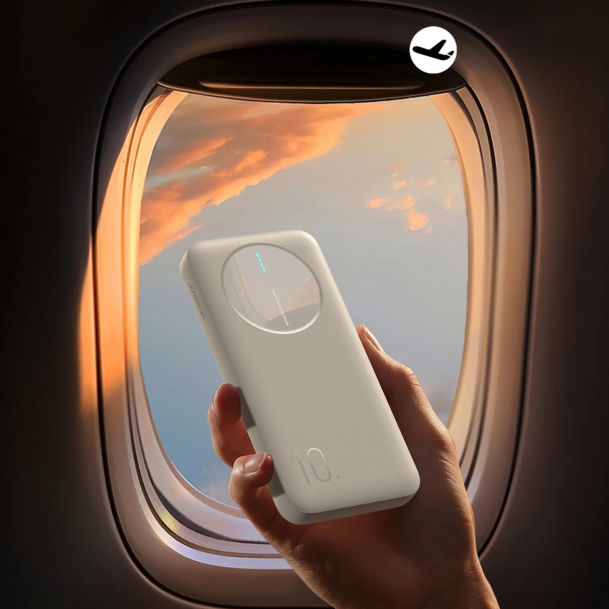 Powerbank Joyroom JR-PBF12 10000mAh 2.4A 2x USB-A 1x USB-C - hvid