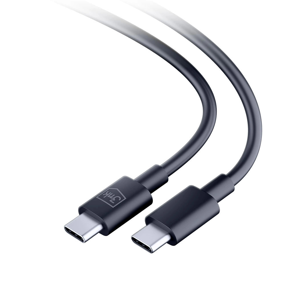 3mk Hyper Cable USB-C / USB-C 100W 1.2m - sort