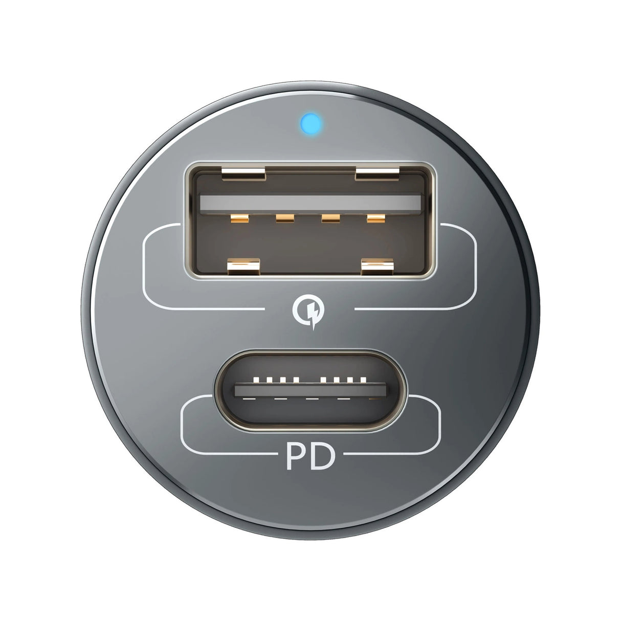 3mk Hyper Car Charger USB-C USB-A 100W - sølv