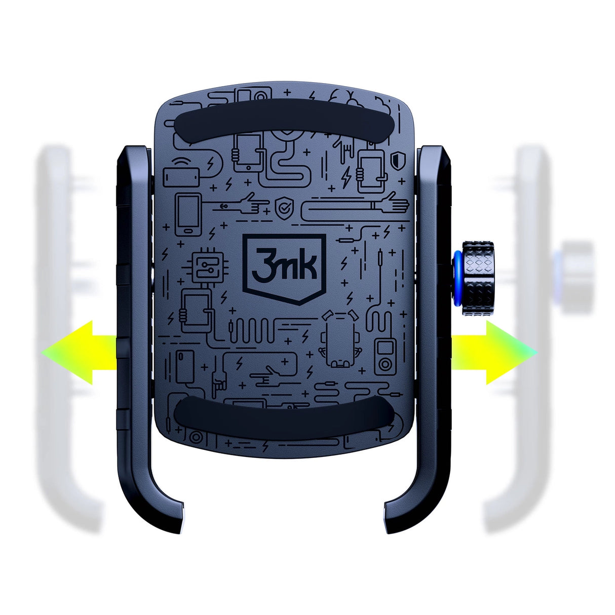 3mk stål cykelholder Hjultelefonholder - sort