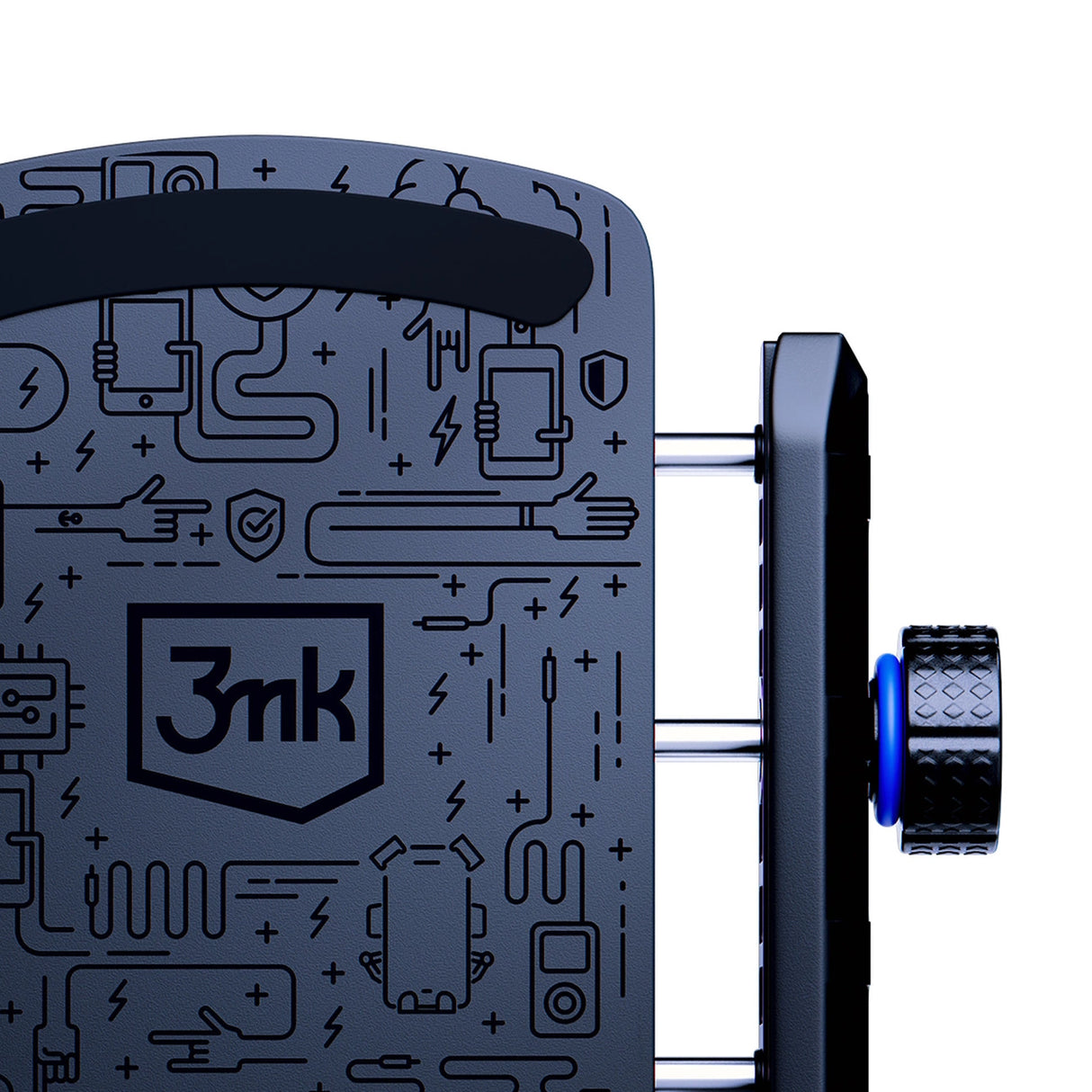 3mk stål cykelholder Hjultelefonholder - sort