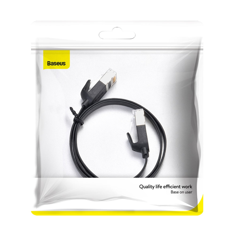 Baseus High Speed Flat Ethernet CAT6 RJ45 netværkskabel 1m - sort