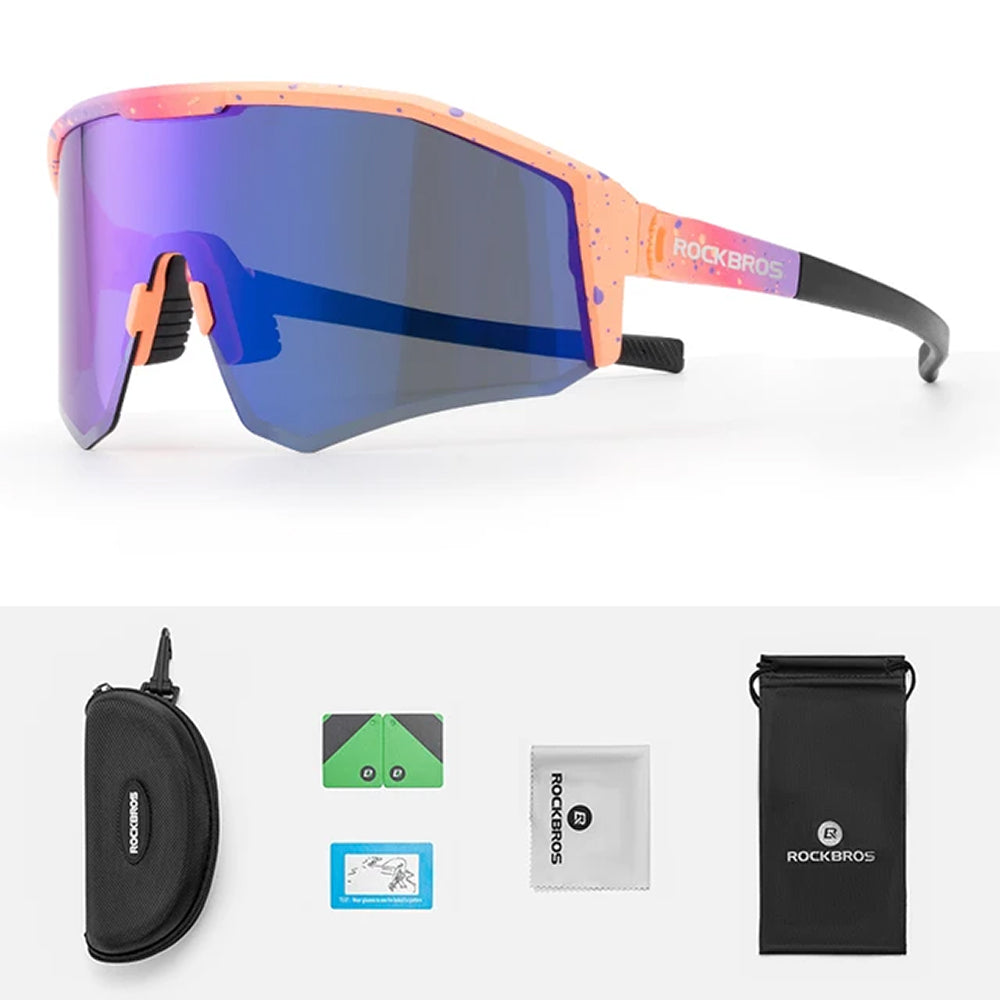 Rockbros SP297 polariserende cykelbriller - lilla