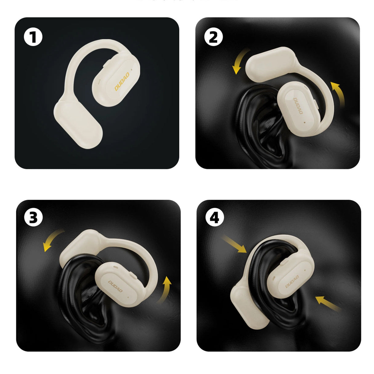 OWS Dudao U4A Bluetooth 5.3 IPX5 forretningsheadset - hvid