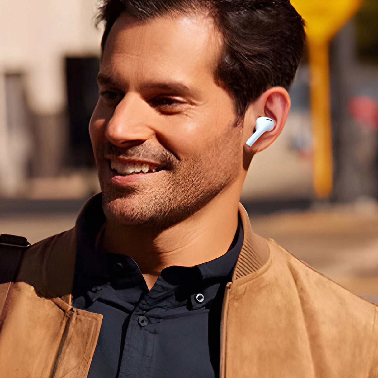 Dudao U19 in-ear TWS trådløse Bluetooth 5.3 hovedtelefoner med LED-skærm - hvid