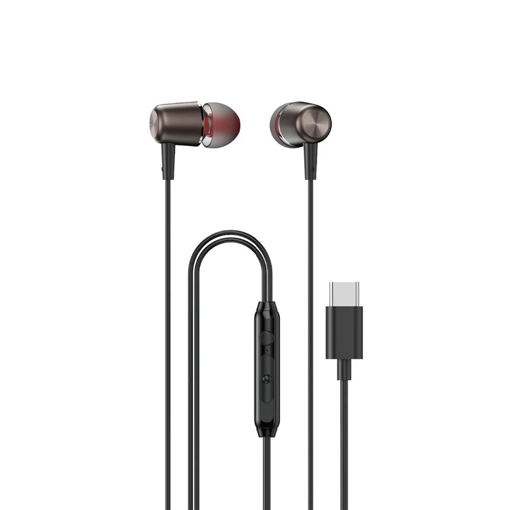 Dudao X1PROT In-Ear Wired USB-C Headphones 1.2m - sort