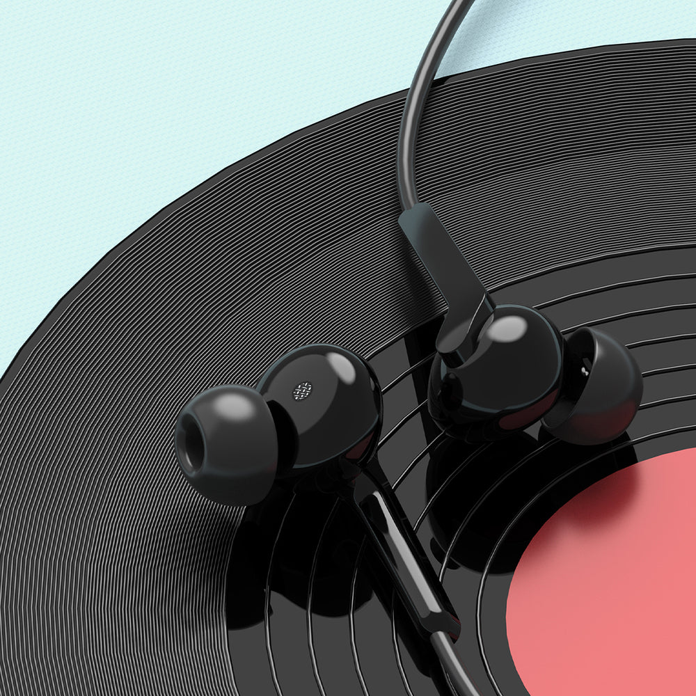 Dudao X3C+ Wired USB-C In-Ear Headphones 1.2m - sort