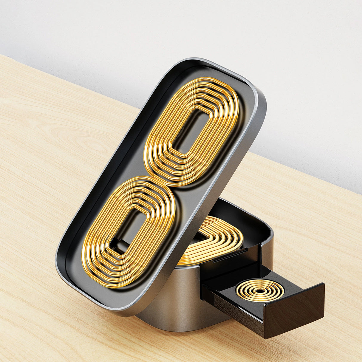 Dudao A11Pro+ 15W 3in1 induktiv oplader til telefon/smartwatch/hovedtelefoner - sort