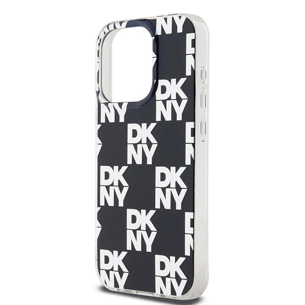 DKNY IML Rækker Mono mønster sag til iPhone 15 Pro - sort