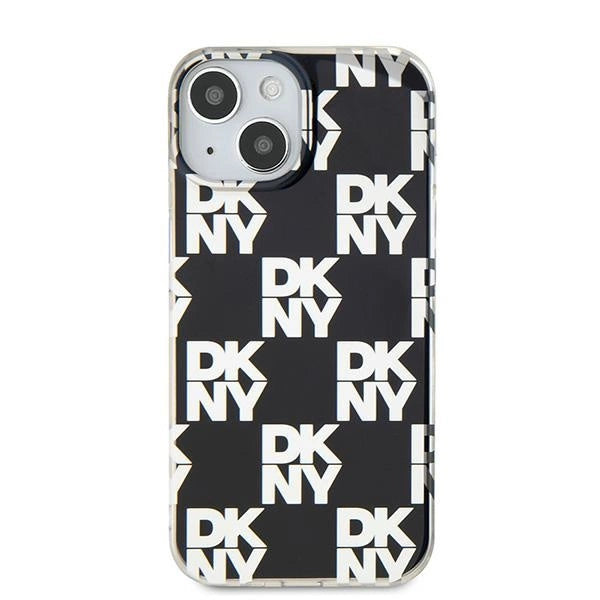 DKNY IML Rækker Mono mønster sag til iPhone 15 / 14 / 13 - sort