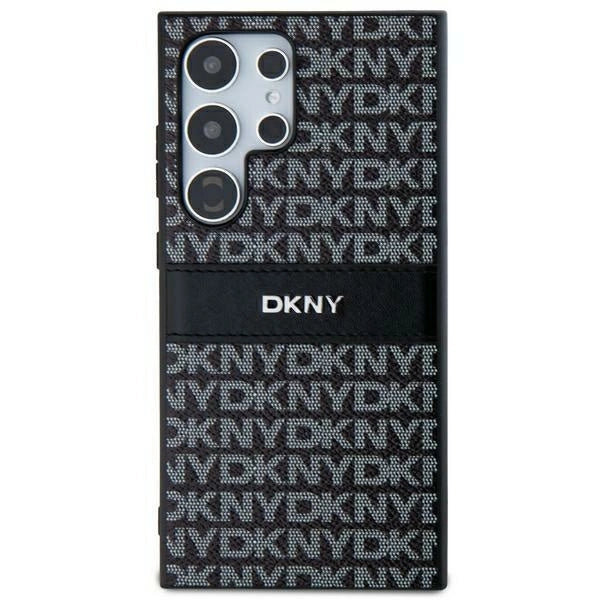 DKNY læder Mono Stripe & Metal Logo case til Samsung Galaxy S24 Ultra - sort