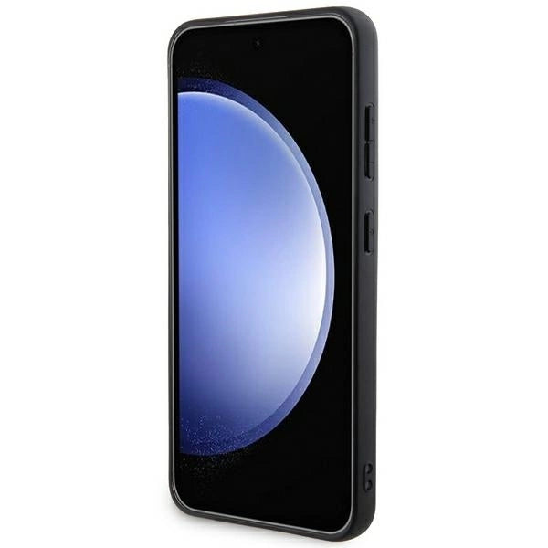 DKNY læder Mono Stripe & Metal Logo case til Samsung Galaxy S24 - sort