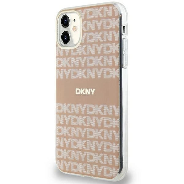 DKNY IML Mono & Stripe MagSafe fodtøj til iPhone 11 / Xr - pink
