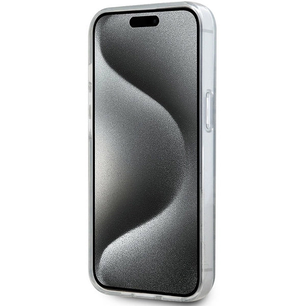 DKNY IML Mono & Stripe MagSafe Case for iPhone 15/14/13 - Black